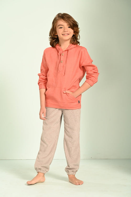 Sale Kids linen hoodie