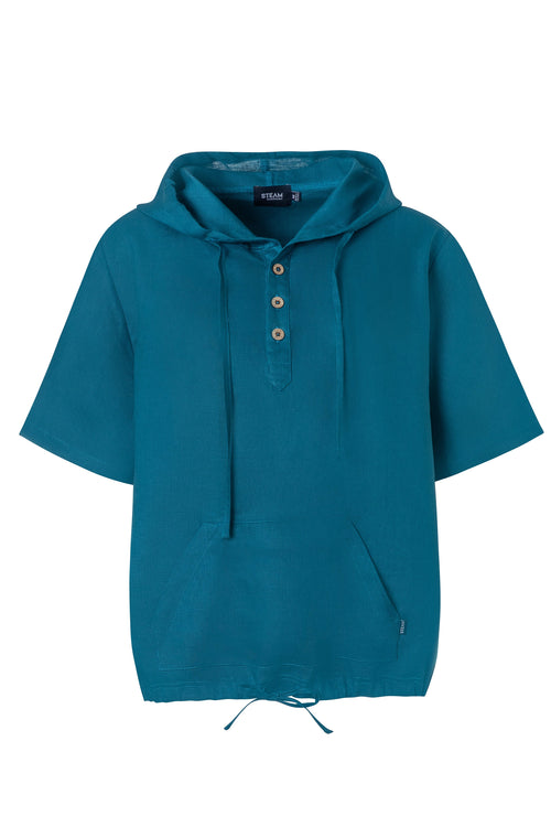 Sale Kids linen short sleeve hoodie