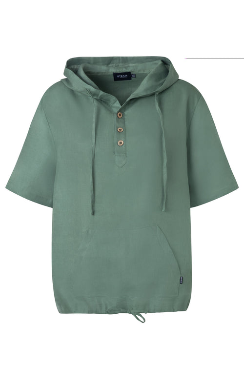 Sale Kids linen short sleeve hoodie